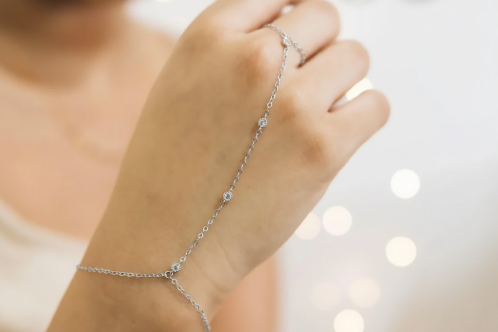 Bracelet de main argent
