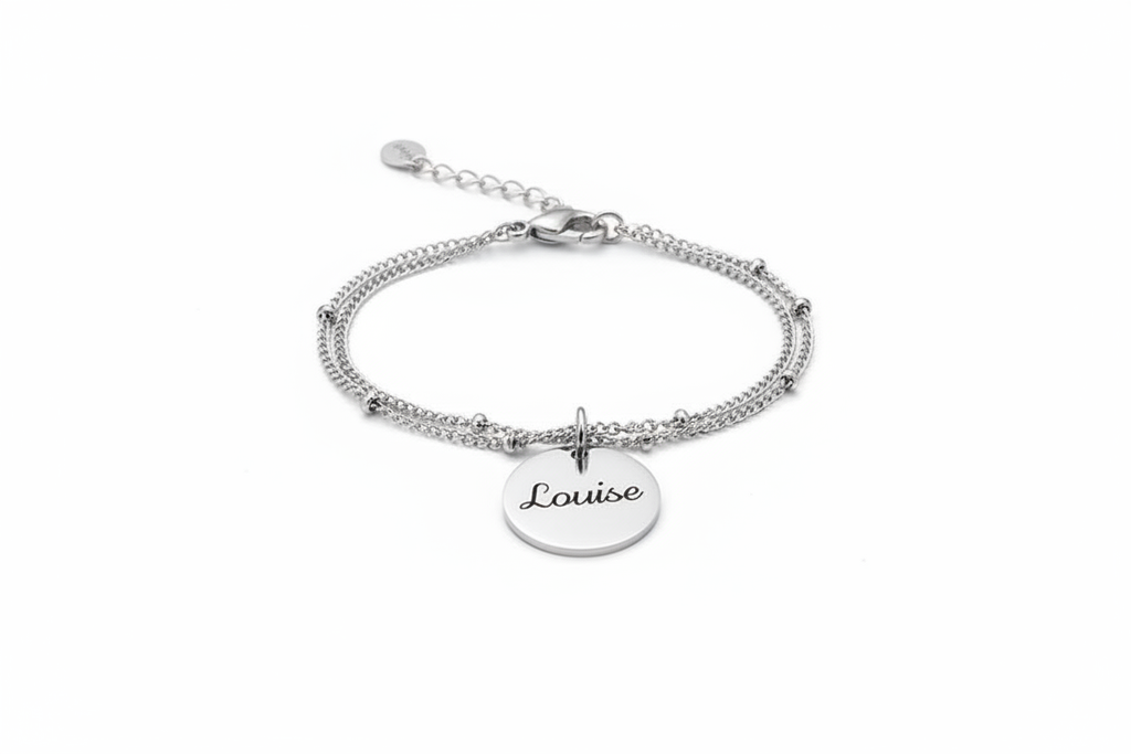 Bracelet double chaîne argent