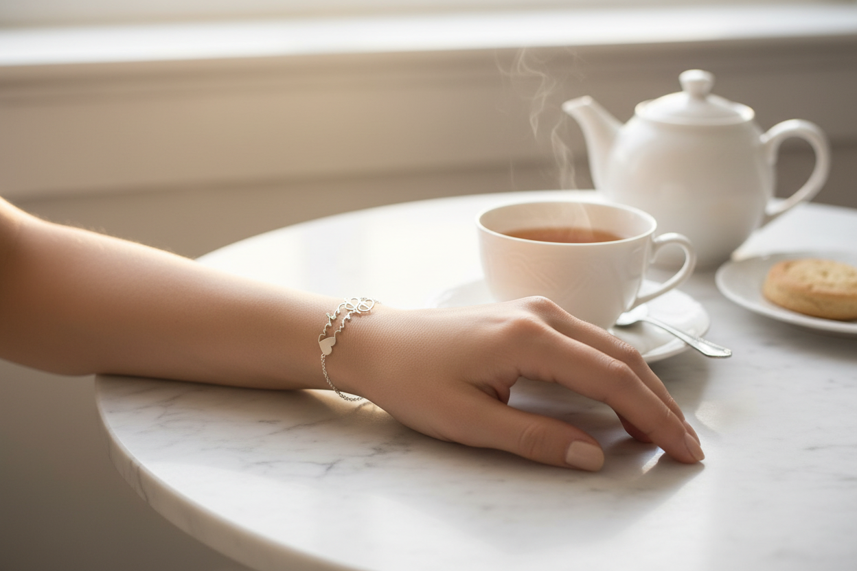 Bracelet prénom lifestyle marbre matin