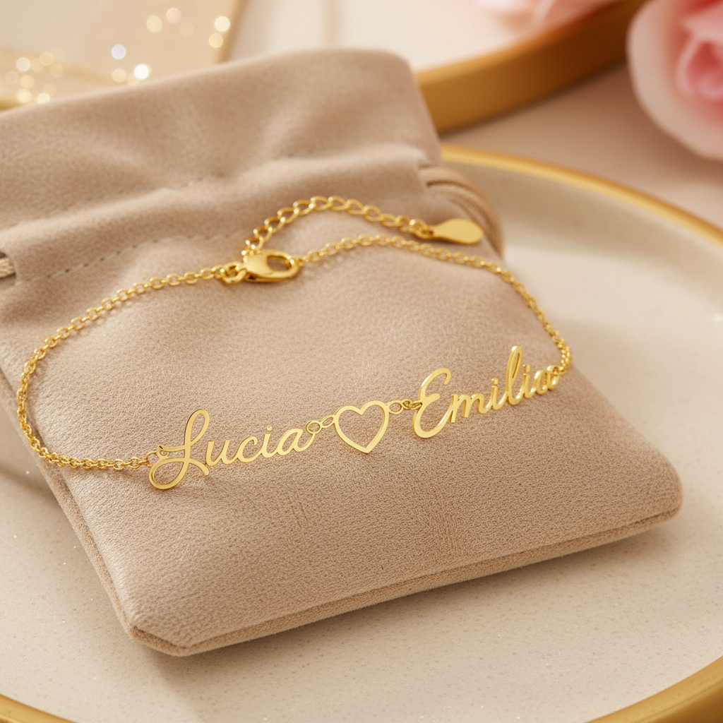 Bracelet sur pochette velours