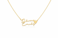 Collier double prénom Olivia Emily fond blanc