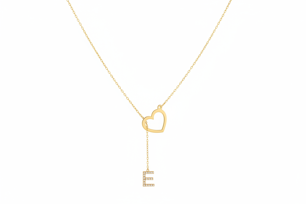 Collier lariat or rose
