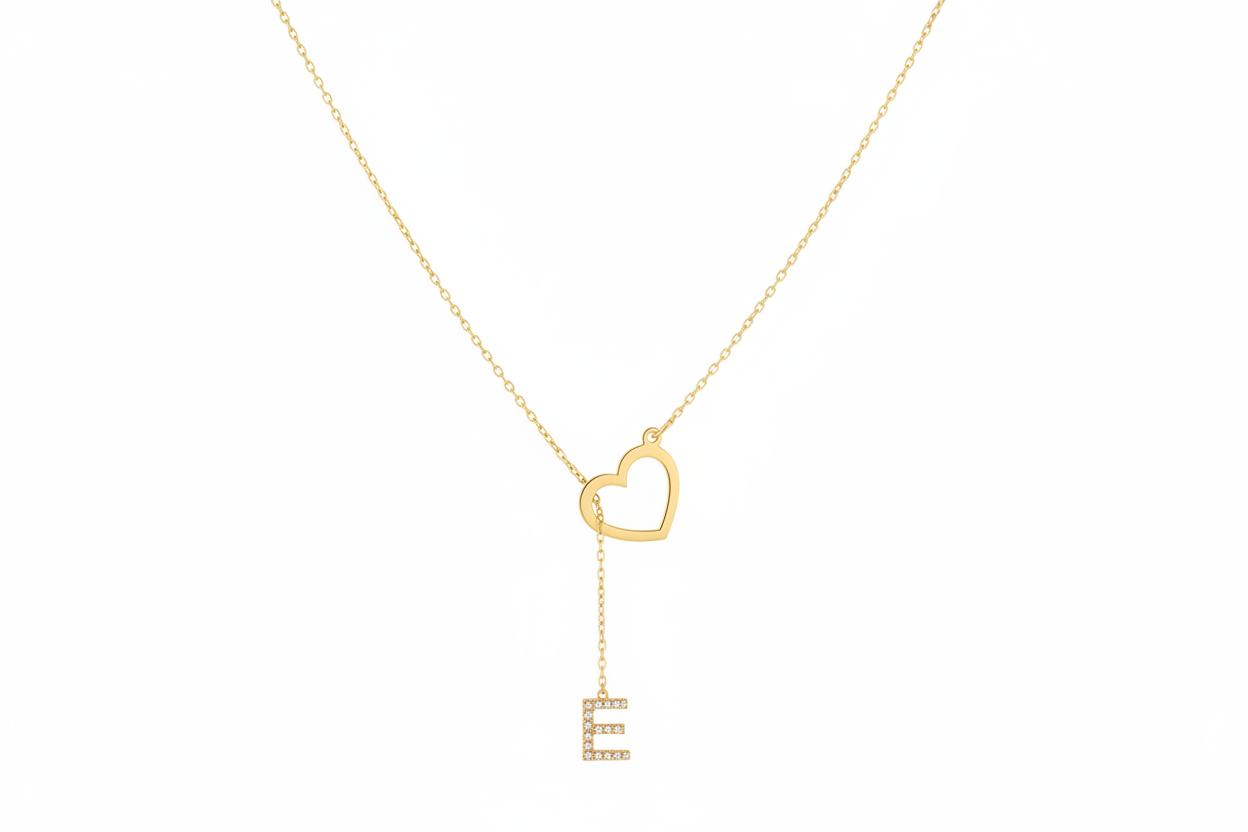 Collier lariat or rose