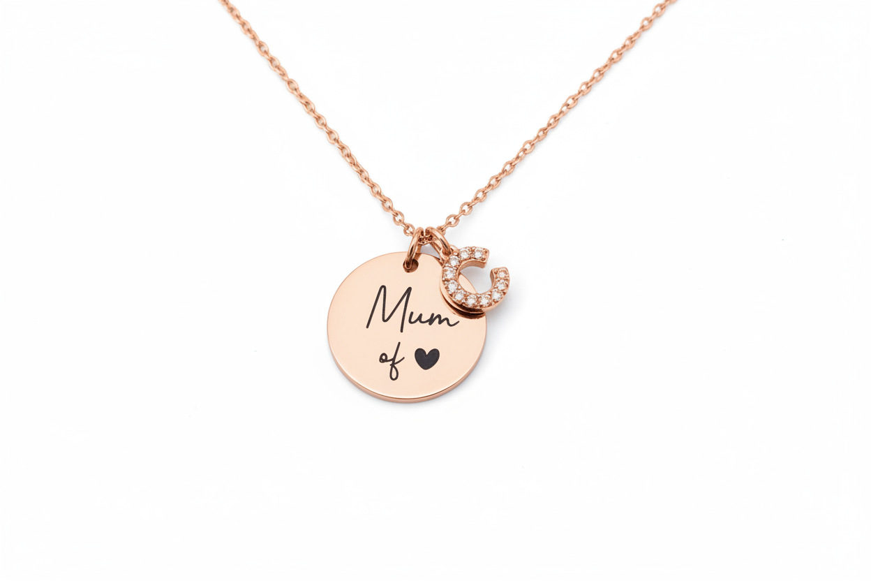 Collier Mum of or rose