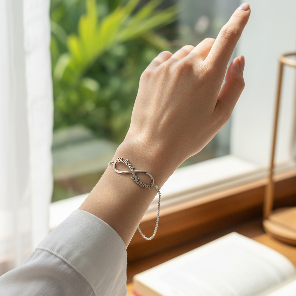 Photo lifestyle du bracelet porté