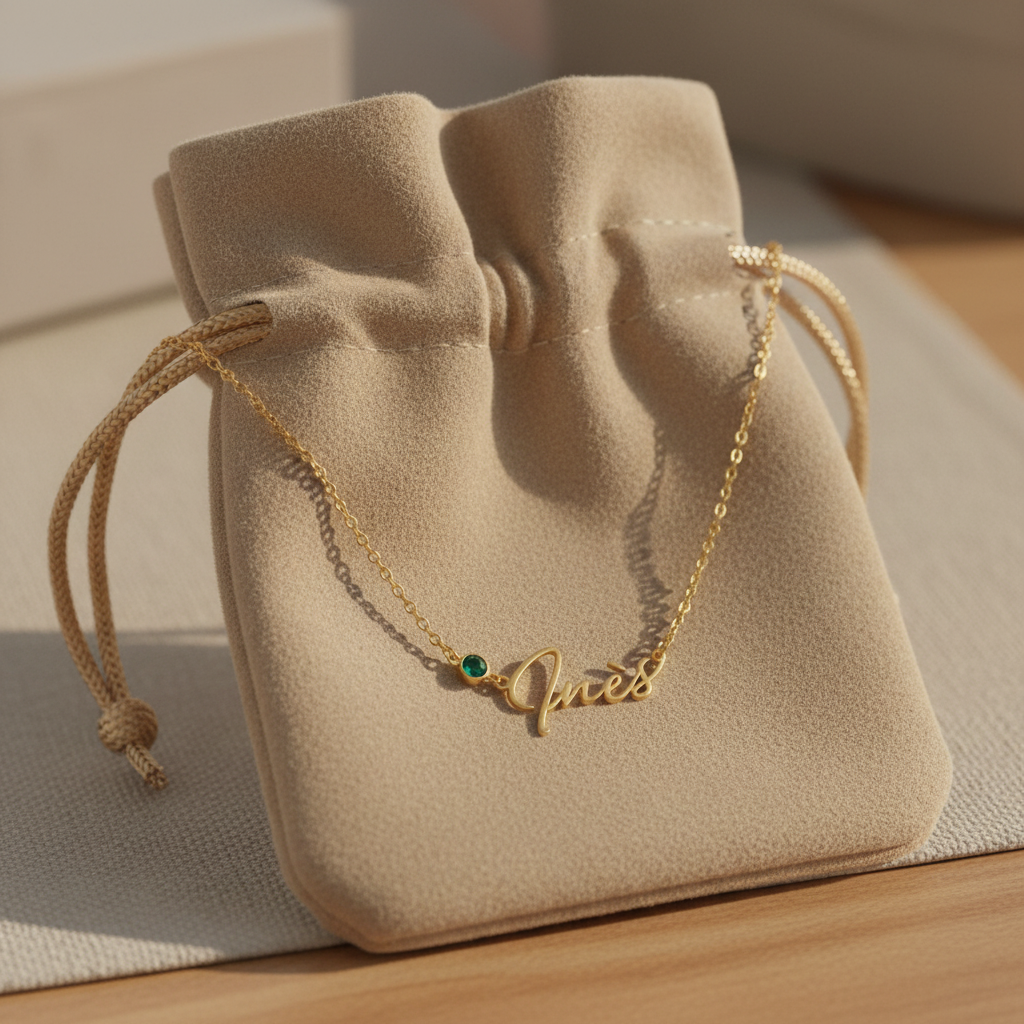 Pochette velours beige