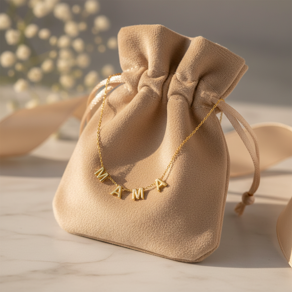 Pochette velours beige